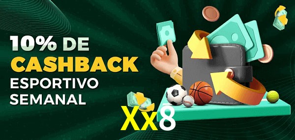 10% de bônus de cashback na Xx8